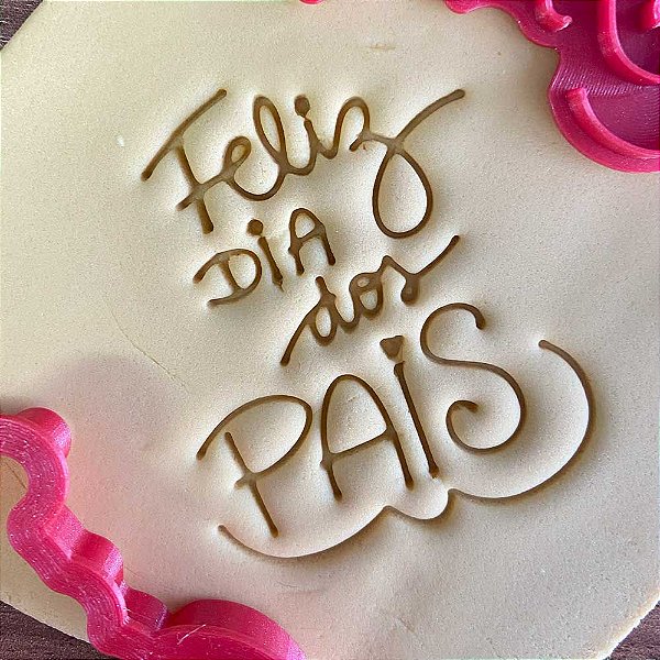 Cortador Feliz dia dos Pais Lettering Decorativa