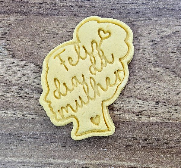 Cortador Biscoito Dia da Mulher Silhueta Feliz Dia