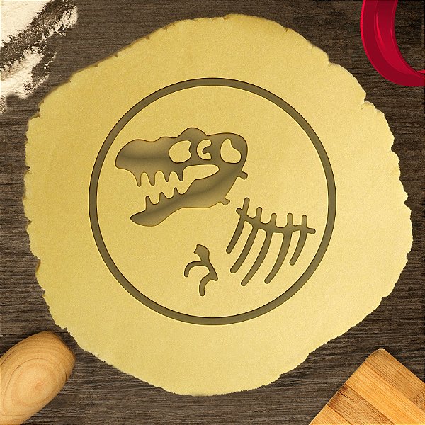 Cortador Biscoito Dinossauro Fóssil Cabeça Trex
