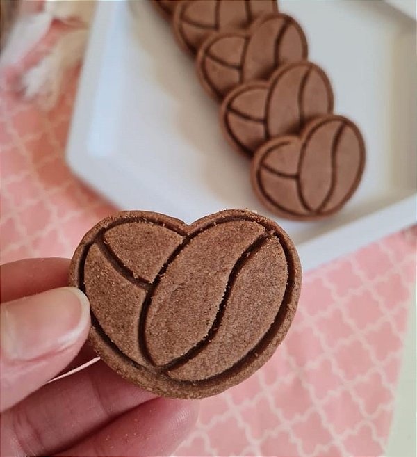 Cortador Biscoito Grão de Café Coração