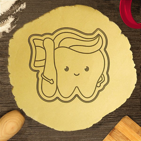 Cortador Biscoito Dentinho com Escova de Dentes