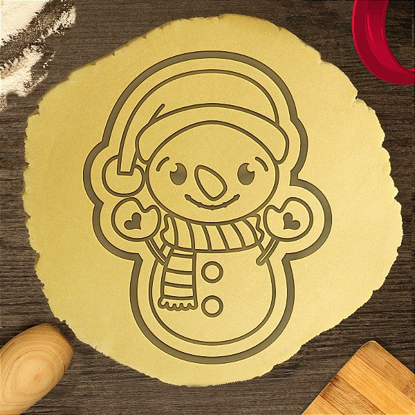 Cortador Biscoito Boneco de Neve Gorro Luva Coração