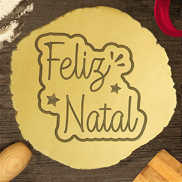 Cortador Biscoito Feliz Natal Estrelinhas