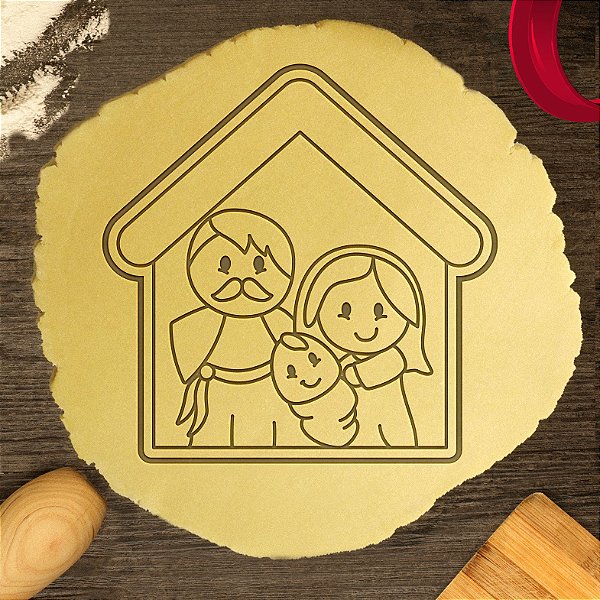 Cortador Biscoito Presépio Sagrada Família Cute