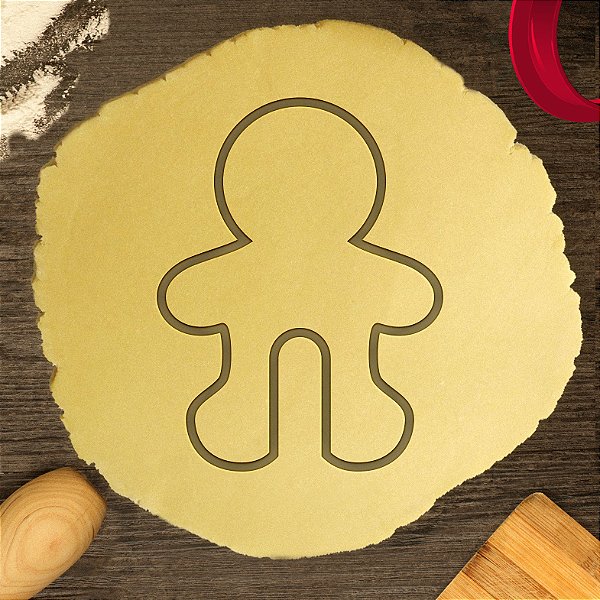 Cortador Contorno Natal Gingerbread Enfeite Xícara