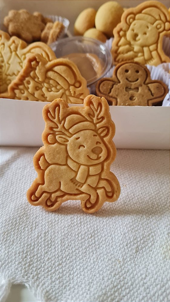Cortador Biscoito Natal Rena Alce Rudolph Fofo