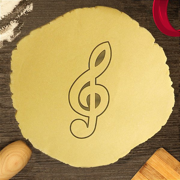 Cortador Silhueta Contorno Nota Musical Clave de Sol