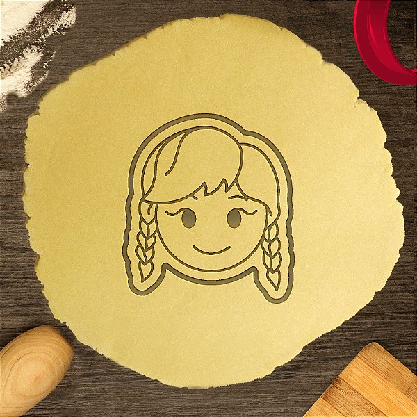 Cortador Biscoito Frozen Cabeça Fofa Cute Anna