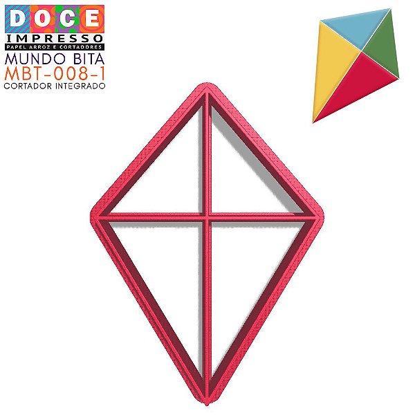 Cortador Pasta  Modular Doce Impresso Desenho Infantil Mundo Bita Brincadeira Pipa Papagaio Arraia