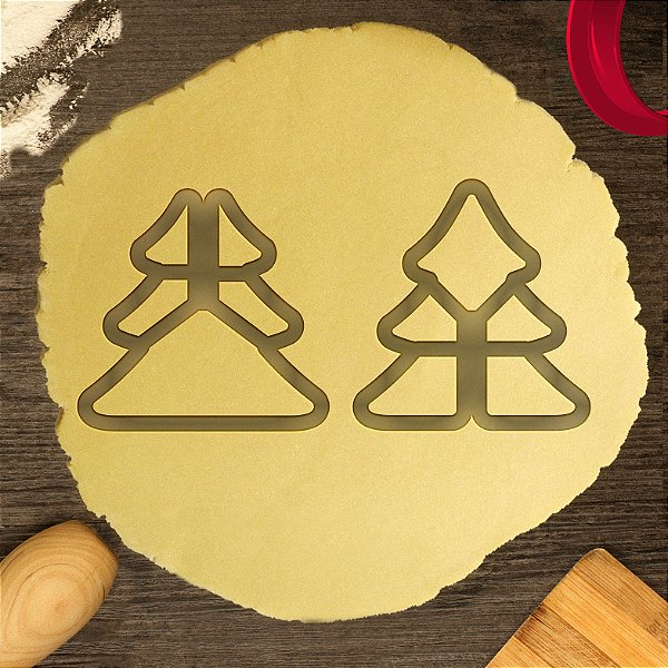 Cortador Biscoito Árvore de Natal 3D Montável