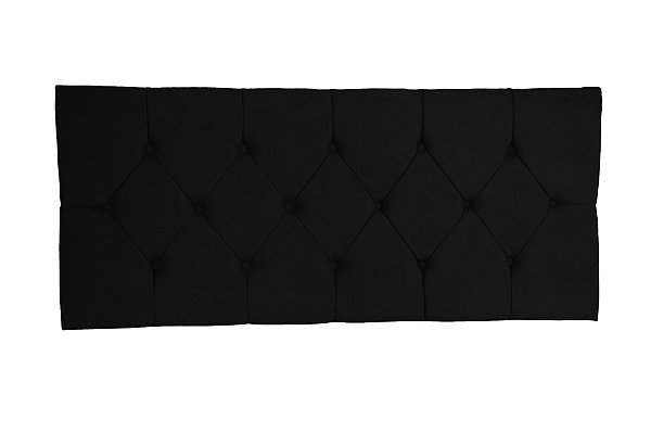 Cabeceira painel captonê para cama box casal 1,38 cm - Preto