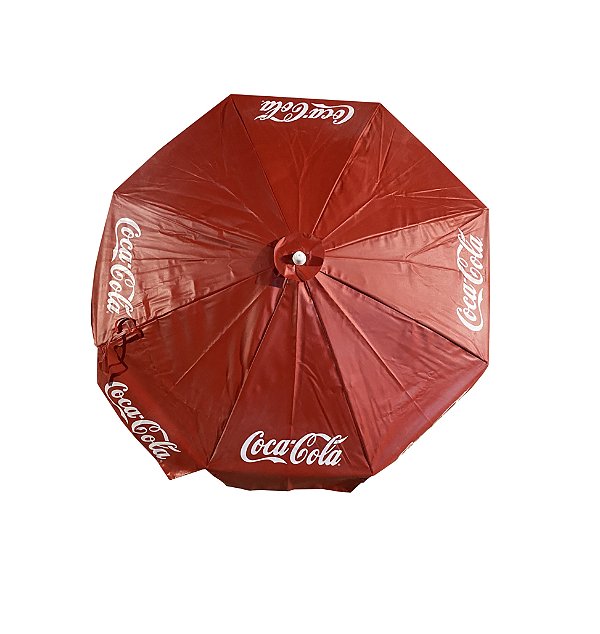 Guarda Sol Em Alumínio Com Abas 1,60 Ø M Para Praia, Pesca e Piscina - Coca Cola