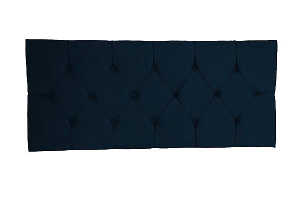 Cabeceira painel capitonê para cama box casal 1,38 cm - Azul Marinho