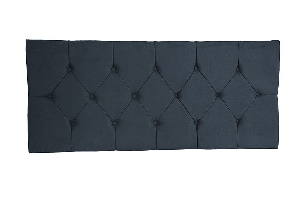 Cabeceira painel captone para cama box casal 1,38 cm - Preto