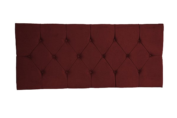 Cabeceira painel captone para cama box casal 1,38 cm - Vinho