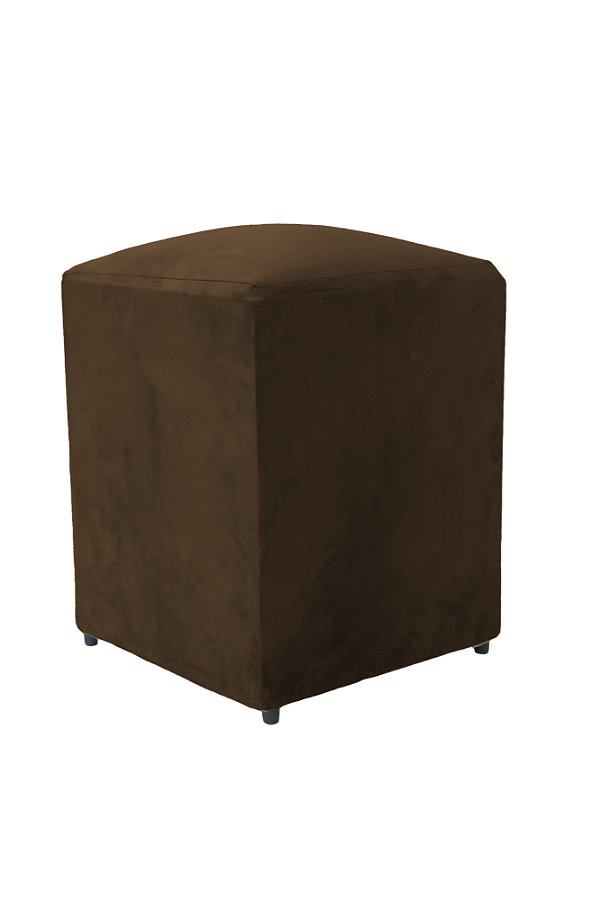 Puff Simples Mari 36cm - Marrom Suede