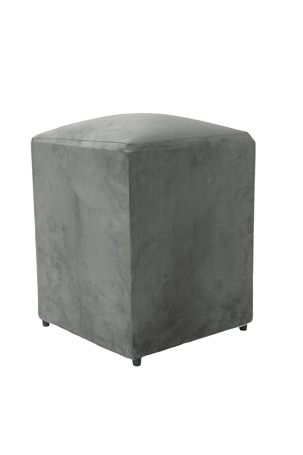 Puff Simples Mari 36cm - Cinza Suede