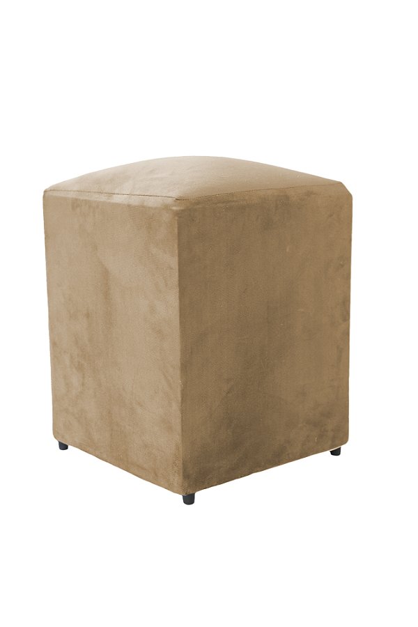 Puff Simples Mari 36cm - Bege Claro Suede