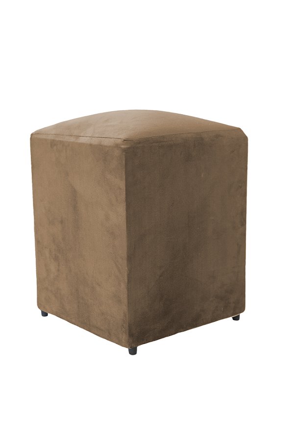 Puff Simples Mari 36cm - Bege Escuro Suede