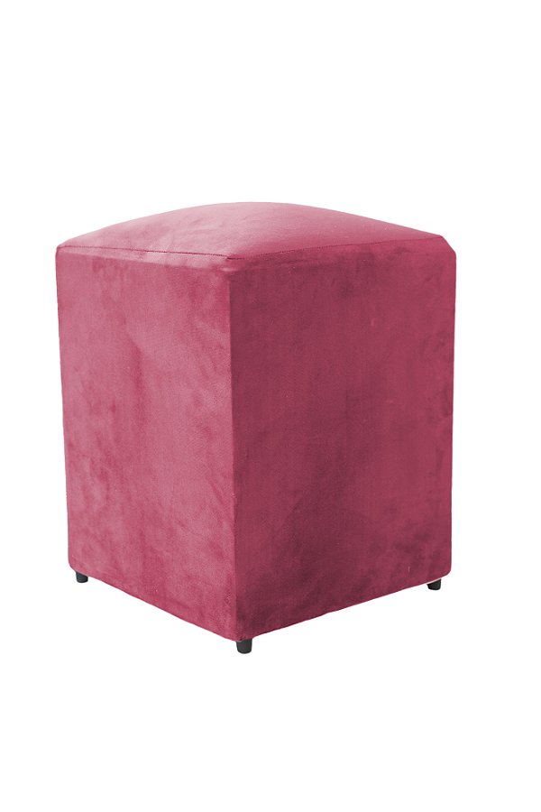 Puff Simples Mari 36cm - Rosa Pink Suede