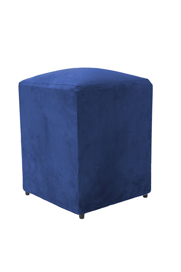 Puff Simples Mari 36cm - Azul Royal Suede