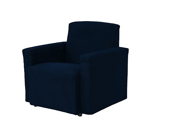 Mini Sofá Poltrona Infantil Estofado - Azul Marinho suede