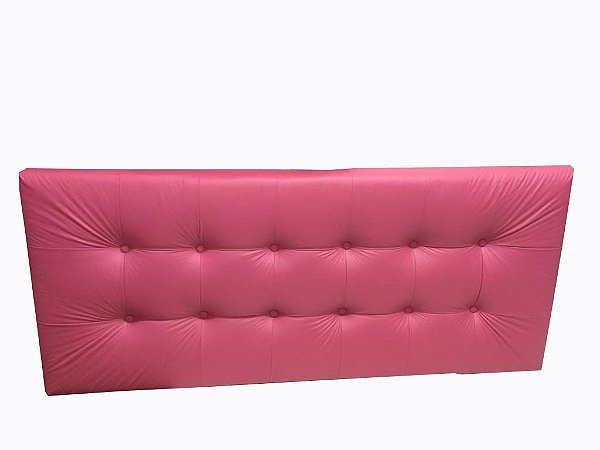 Cabeceira painel para cama box casal 1,38 cm - Rosa Pink Corino