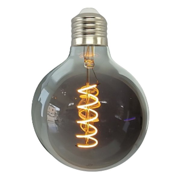 Lâmpada de Filamento Led Vintage Black Twist Globo 125