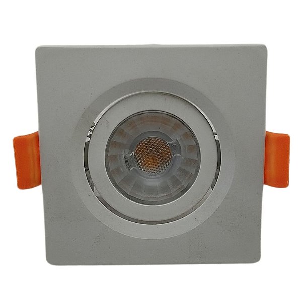 SPOT EASY LED QUADRADO BRANCO 3W 6K 7,5X7,5CM