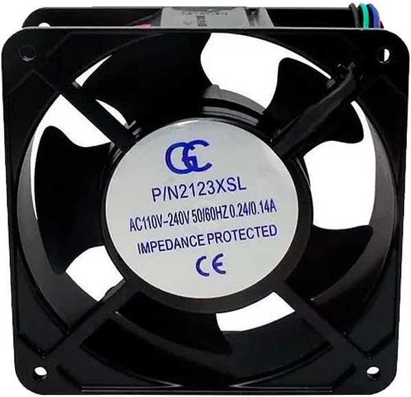 Micro ventilador ventoinha 120x120x38MM 110/220V metálica GC