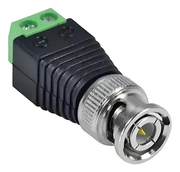 Kit 100 Conector Bnc Macho Com Borne Parafuso P/ Camera Cftv