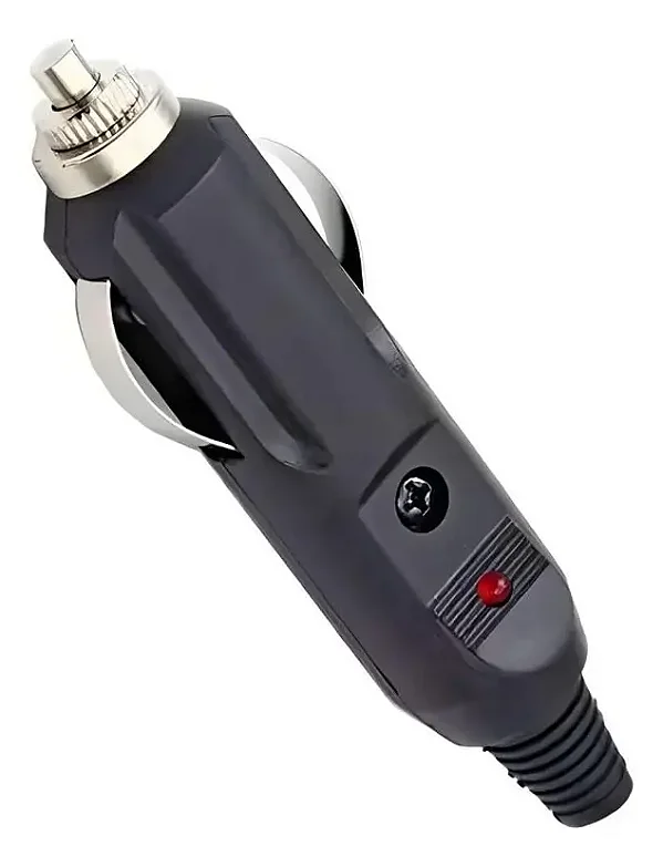 Plug 12v Macho Para Acendedor De Cigarro C/ Fusível 5a