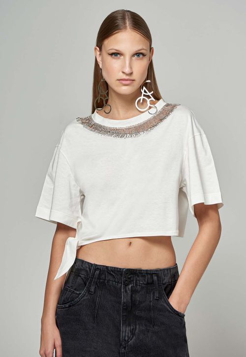 BLUSA DE MALHA C AMARRACAO LATERAL