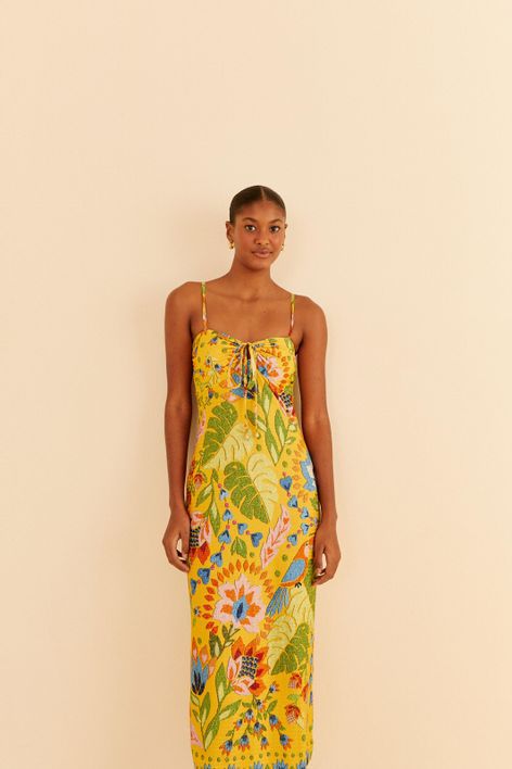 VESTIDO MIDI JARDIM E VERAO