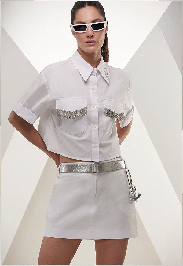 CAMISA CROPPED BORDADA