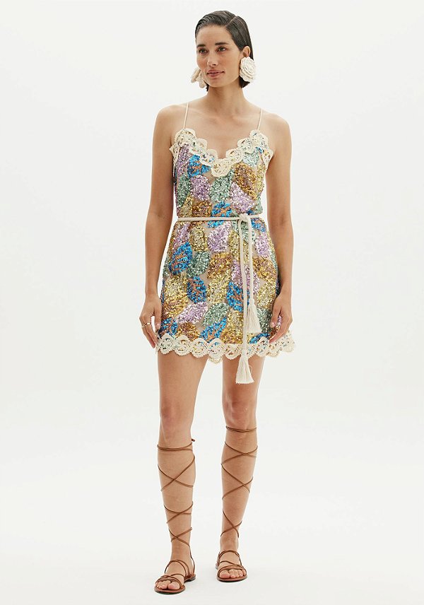 VESTIDO CURTO DE ALCA