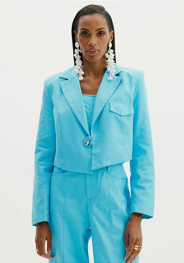 BLAZER CURTO COM LAPELA