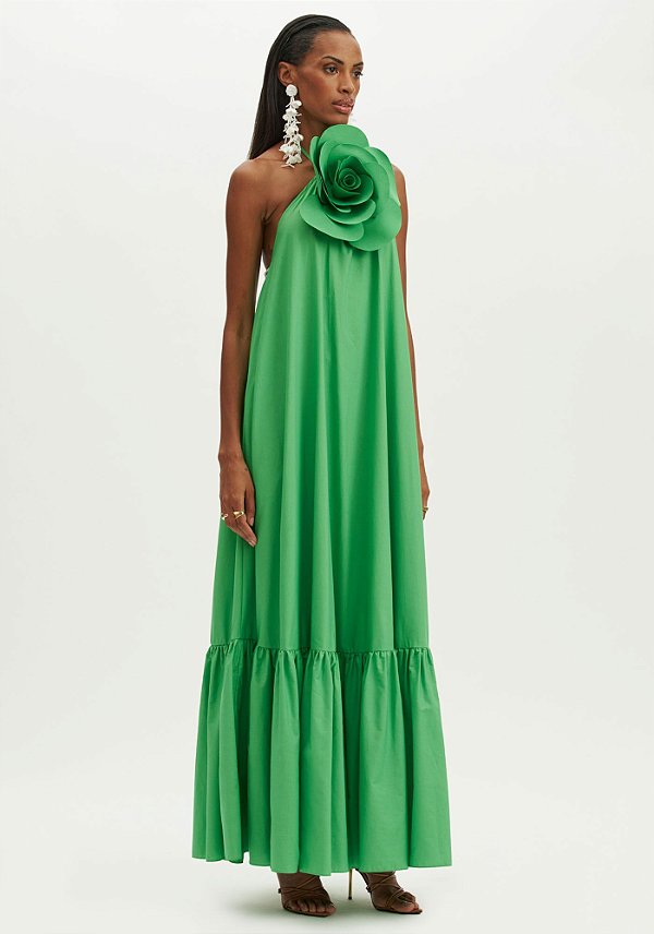 VESTIDO FRENTE UNICA COM FLOR