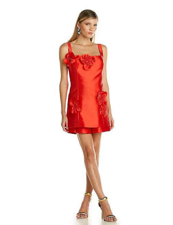 CONJUNTO VERMELHO BLUSA EVASÊ E SHORT