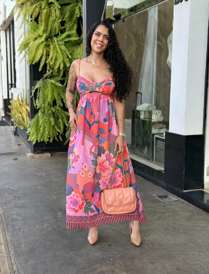 VESTIDO CROPEED FLORESTA FLORIDA