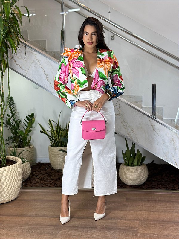 BLAZER ESTAMPADO COM FLOR