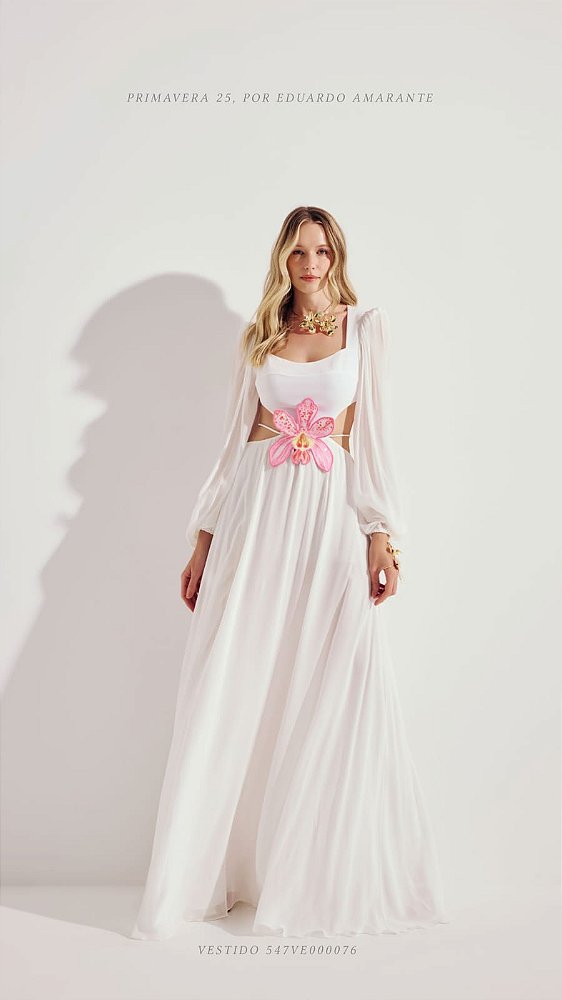 VESTIDO LONGO MANGA LONGA