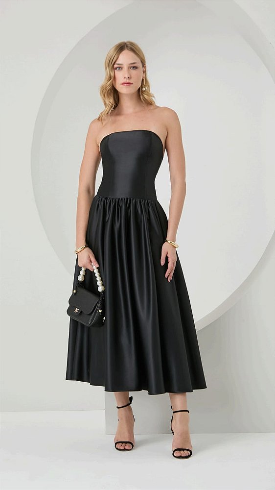 VESTIDO MIDI CORSET SEM ALÇAS