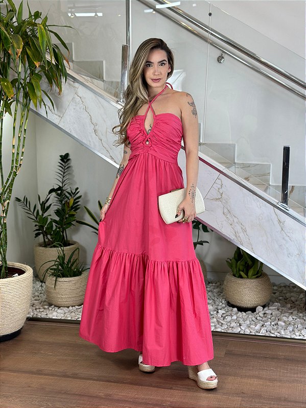 VESTIDO FRANZIDO AMARRAÇÃO