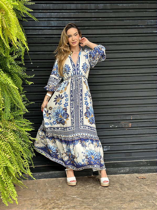 VESTIDO LONGO ENCANTO TROPICAL