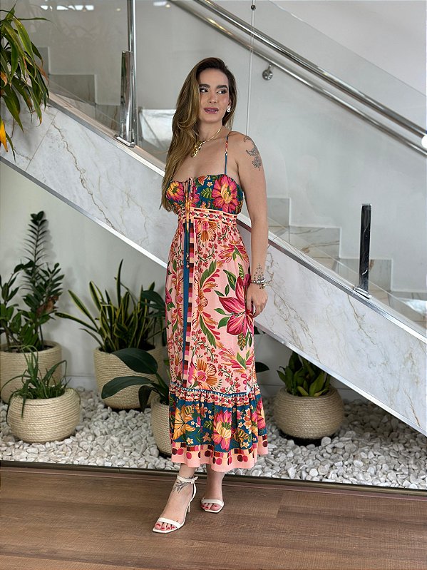 VESTIDO MIDI COR DA FLOR
