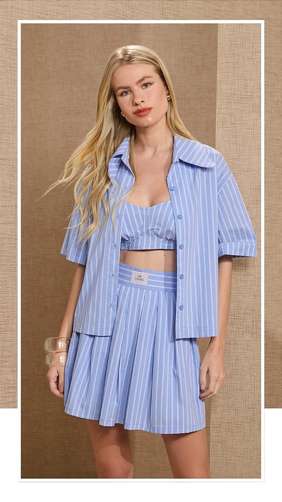 TRIJUNTO SAIA PREGAS, TOP E CAMISA