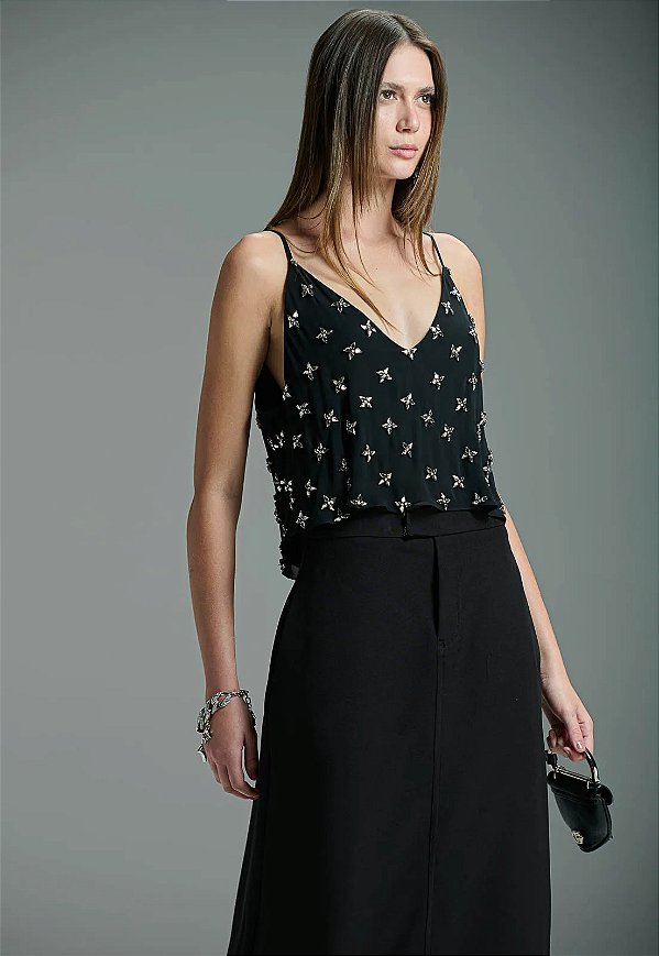 BLUSA ALCINHA BORDADA DIAMOND
