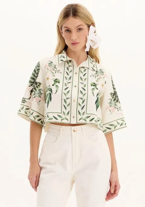 CAMISA MANGA CURTA ESTAMPADA
