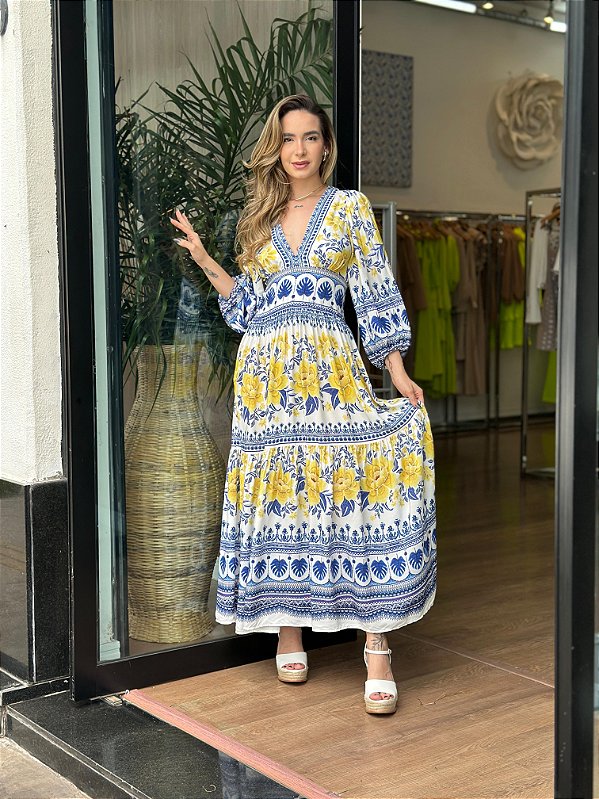 VESTIDO LONGO MG AZULINA